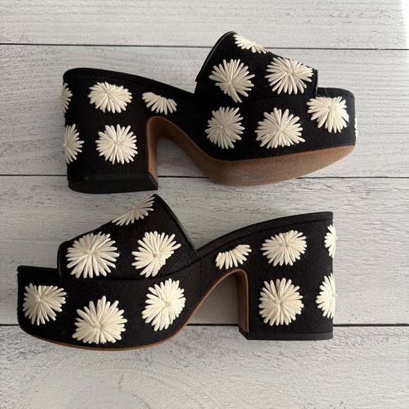 Kate Spade Ibiza Pom Pom Floral Sandals- 7 - Picture 3 of 6